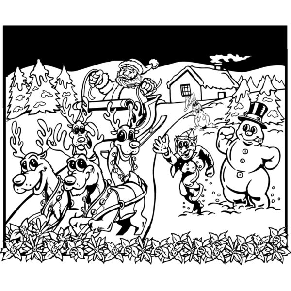 Santa snow scene Thumbnail